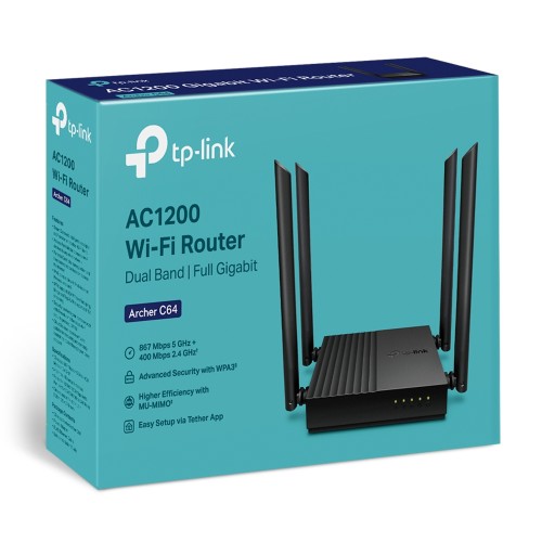 TP-Link Archer C64 AC1200 Dual-Band Gigabit WiFi Router tplink