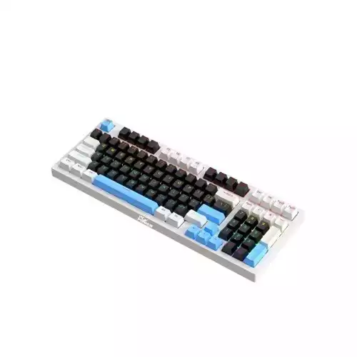 PC POWER K98 RGB HOT-Swappable Wired Gaming Mechanical Keyboard (White/black/ blue)