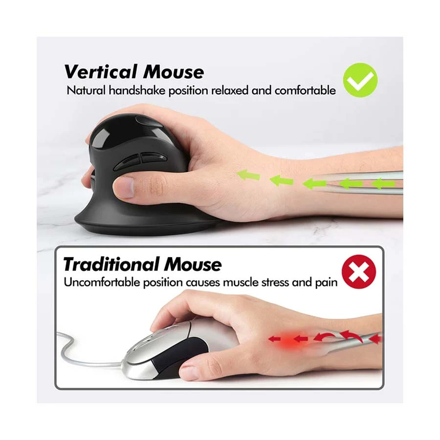 Micropack MP-V03W Ergo Lift Wireless Vertical Mouse