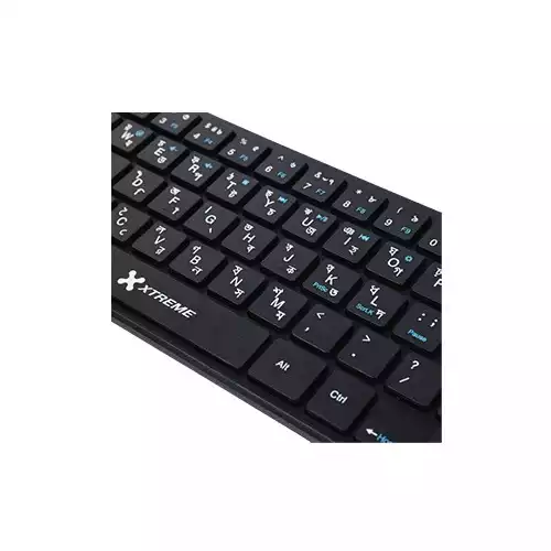 Xtreme K911C Wireless 64keys + FN Keys Black Keyboard Mouse Combo