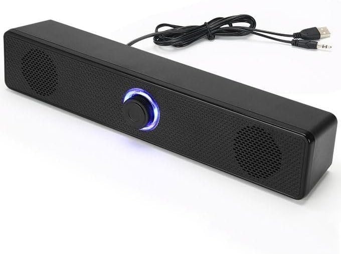 Computer Speaker soundbar - (6W) 3W * 2.0 channels - 3.5mm Jack + USB Powered For Laptop, Desktop