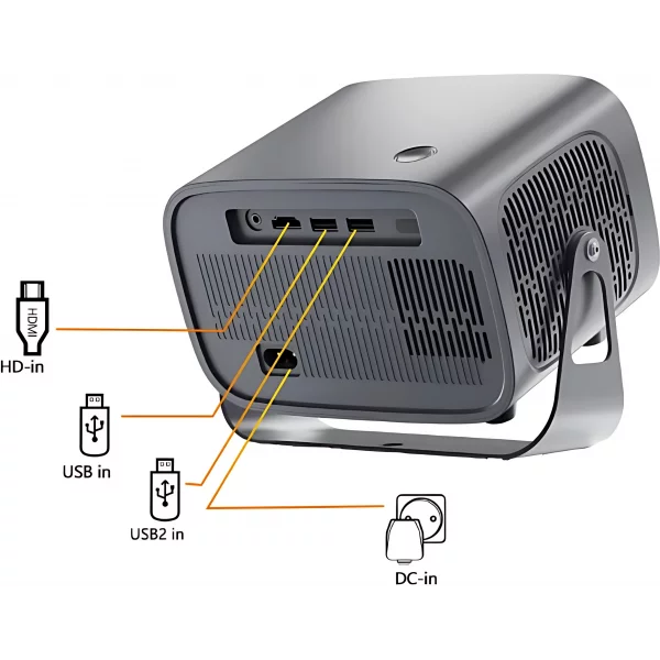 A10 Android LED Projector with 5G Wi-Fi Electric Focus